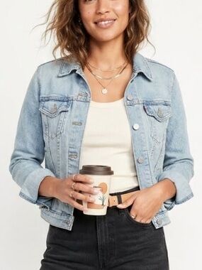 Levi’s Denim Classic Jean Jacket Trucker Button Up Light Wash Size XS Stretch